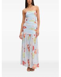 Bardot - Solana Floral-Print Ruched Maxi Dress - Lyst