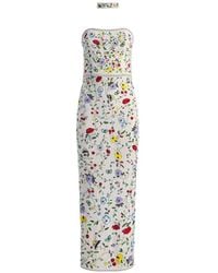 Alice + Olivia - Georgie Bead-Embellished Floral-Print Dress - Lyst