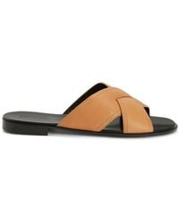 Giuseppe Zanotti - Flavio Crossover-Straps Leather Sandals - Lyst