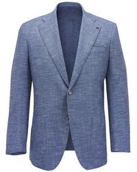 Isaia - Blazer Met Opgestikte Zak En Textuur - Lyst