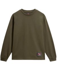 Woolrich - Logo-Patch Cotton Sweatshirt - Lyst