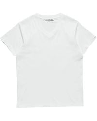 Acne Studios - Satin Label V-Neck T-Shirt - Lyst