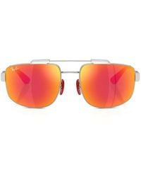 Ray-Ban - X Scuderia Ferrari Rectangle-Frame Sunglasses - Lyst