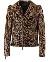 Giuseppe Zanotti - Kian Animal-Print Biker Jacket - Lyst