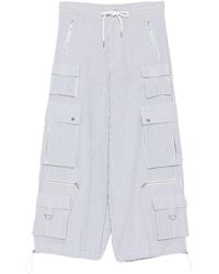 Cynthia Rowley - Millie Seersucker Cargo Pants - Lyst