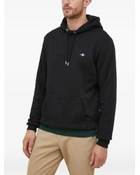 GANT - Shield Logo-Embroidery Hoodie - Lyst