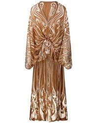 Zimmermann - Robe Mi-Longue Momentum Burnout Bubble Gown À Design Plissé - Lyst