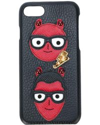 Dolce & Gabbana IPhone 7-Hülle mit Designer-Patches - Schwarz