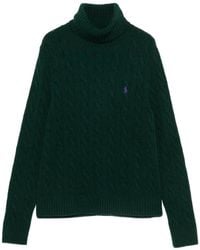Polo Ralph Lauren - Cable-Knit Roll-Neck Sweater - Lyst
