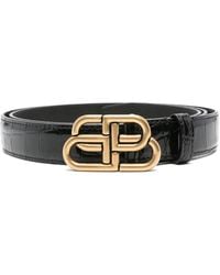Balenciaga - Ceinture En Cuir Bb - Lyst