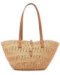 Borse tote di paglia e borse da spiaggia da donna di Saint Laurent