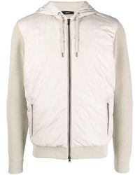 Herno - Panelled Zipped Hooded Jacket - Lyst