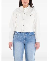 Calvin Klein - Logo-Patch Buttoned Jacket - Lyst