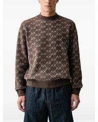 ARMANI EXCHANGE - Logo-Pattern Sweater - Lyst