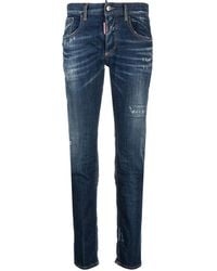 DSquared² - 24/7 Distressed Skinny Jeans - Lyst