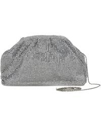 Twentyfourhaitch - Petra Crystal-Embellished Ruched Clutch Bag - Lyst