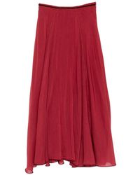 forte_forte - Flared Midi-Rok - Lyst