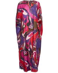 PUCCI - Abstract-pattern Print Draped Dress - Lyst