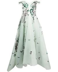 Saiid Kobeisy - Off-Shoulder Beaded Tulle Dress - Lyst