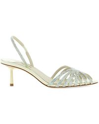 Le Silla - Embrace Divina Rhinestone Elastic Sandals - Lyst