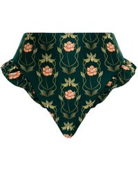 Agua Bendita - Floral-print High-waist Bikini Bottoms - Lyst