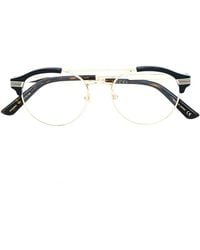 Gucci - Web Round Glasses - Lyst