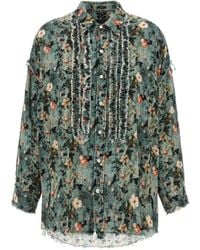 R13 - Floral Ruffle Shirt - Lyst