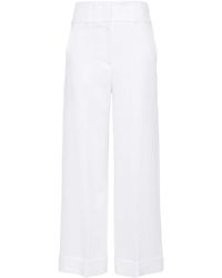 Peserico - Linen-blend Straight Trousers - Lyst