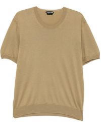 Tom Ford - Cotton Crew Neck Top - Lyst