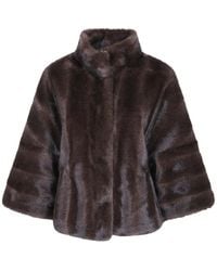 VALENTINI 1972 - Funnel-Neck Faux-Fur Coat - Lyst