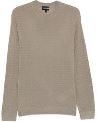 Emporio Armani - Textured Crew-Neck Sweater - Lyst