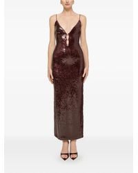 Nissa - Crystal-Detail Sequin Maxi Dress - Lyst