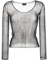 Tom Ford - Sheer Ribbed Jersey Top - Lyst
