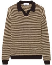 Lardini - Striped Long-Sleeve Polo Shirt - Lyst