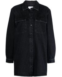 FRAME - Robe-chemise en jean à coupe courte - Lyst