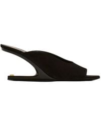 Balmain - Open-Toe Suede Mule Sandals - Lyst