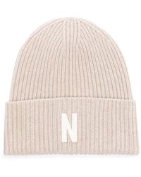 Norse Projects - Logo-patch Ribbed Wool Beanie - Lyst