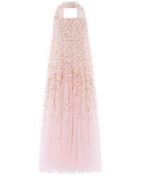 Needle & Thread - Lea Ditsy Floral-Embroidered Maxi Dress - Lyst