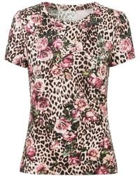 L'Agence - Ressi Cheetah-Print T-Shirt - Lyst
