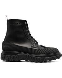 Thom Browne - Chunky Leather Ankle Boots - Lyst