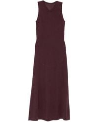 Liviana Conti - Sleeveless V-Neck Midi Knitted Dress - Lyst