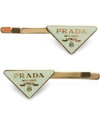 Prada - Metal Hair Clips - Lyst