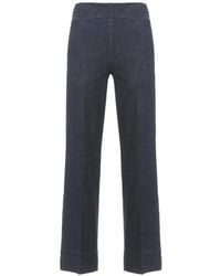 CIGALA'S - Elasticated-Waistband Pressed-Crease Jeans - Lyst