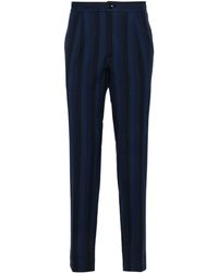 Incotex - Striped Mid-rise Tapered Trousers - Lyst