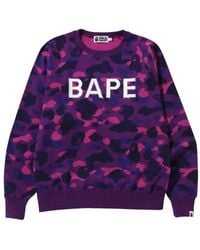 A Bathing Ape - Color Camo Crystal-Embellished Sweater - Lyst