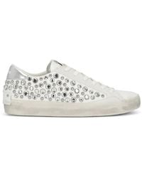 Crime London - Crystal-Embellished Sneakers - Lyst