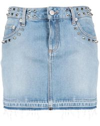 Alessandra Rich - Denim Mini-Rok - Lyst