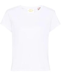 Twinset - Logo-Plaque Cotton T-Shirt - Lyst