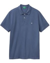 Benetton - Logo-Embroidered Short-Sleeve Polo Shirt - Lyst