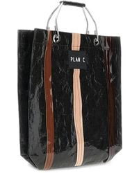 Plan C - Stripe-Detail Tote Bag - Lyst